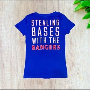 PINK VS Royal Blue Rangers Baseball T-shirt